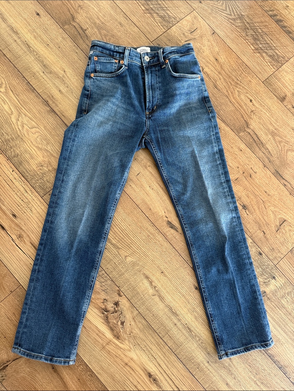 Citizens of Humanity Zurie Ankle Jeans Size 24 in Abalone Blue Straight Cropped - Picture 5 of 7
